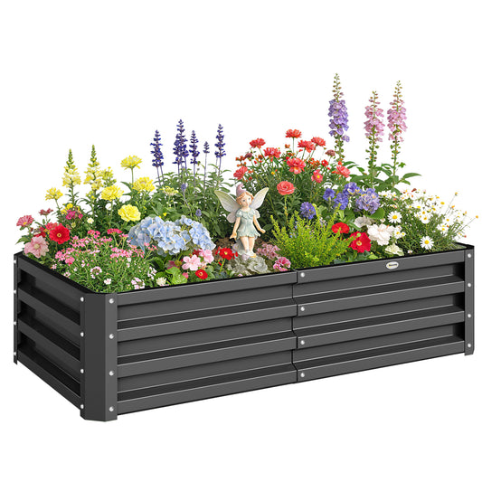 Outsunny Jardinera Exterior Grande De Acero Galvanizado_0