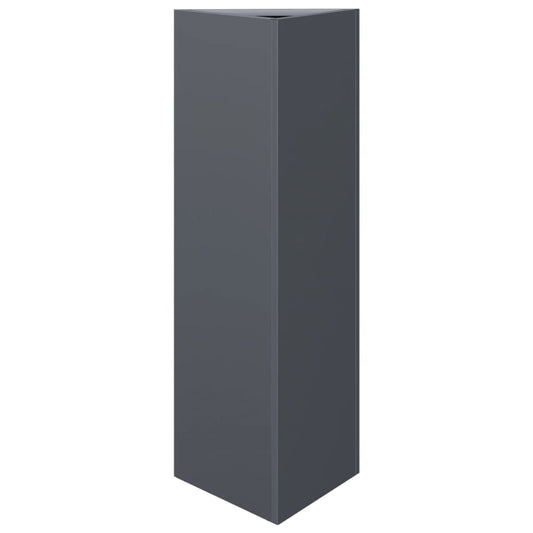 Jardinera Triangular Acero Gris Antracita 30x26x75 Cm_0