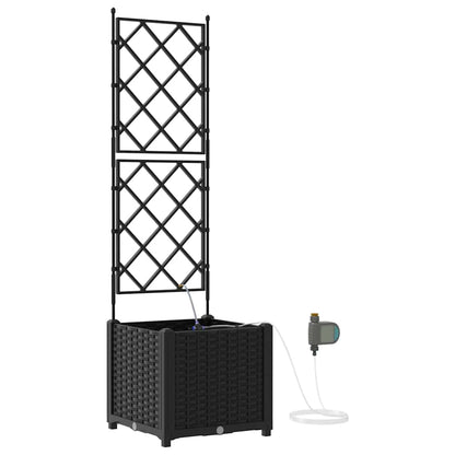 Vidaxl Jardineras Negro 40 X 40 X 142 Cm Acero_0