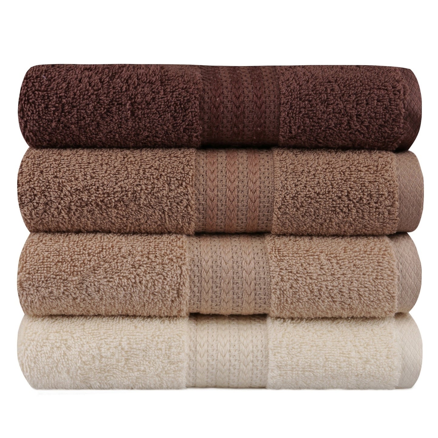 Juego De Toallas De Mano (4 Piezas) Crema, Beige Y Marrón_1