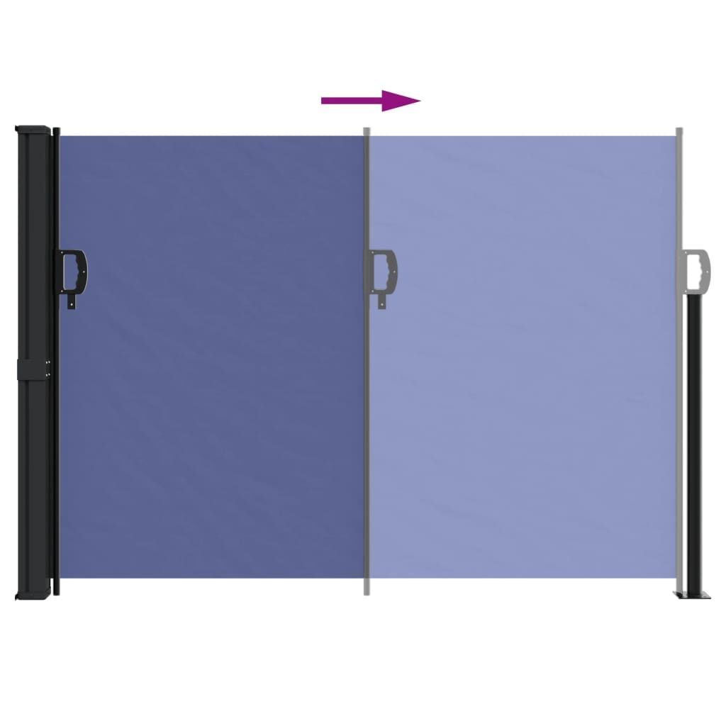 Vidaxl Toldo Lateral Retráctil Azul 140x500 Cm_4