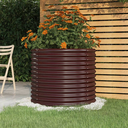 Jardinera Acero Galvanizado Marrón 80x80x68cm_1