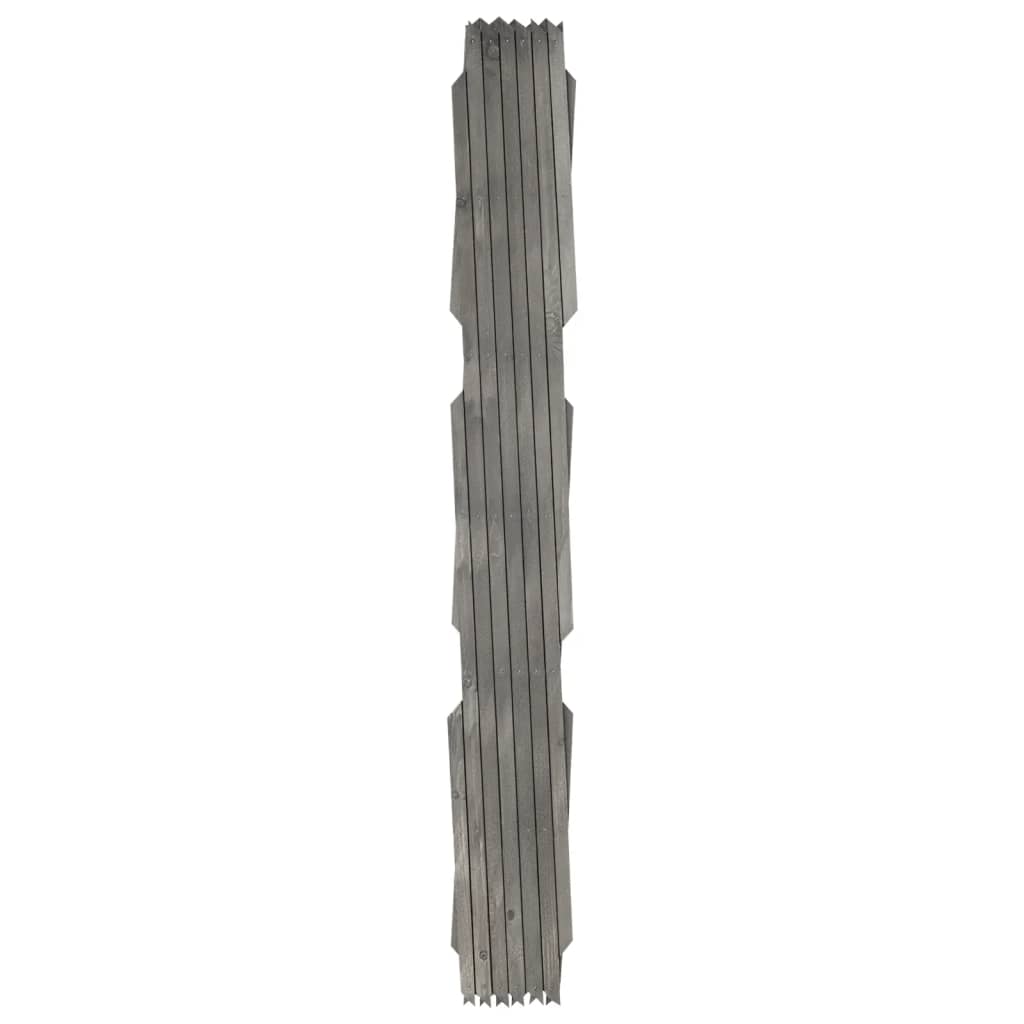 Vallas Enrejado 5 Uds Madera Maciza De Abeto Gris 180x80 Cm / Vetonek_0