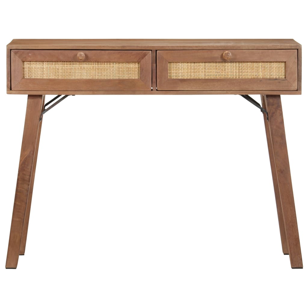 Mesa Consola De Madera Maciza De Mango 100x35x76 Cm_0