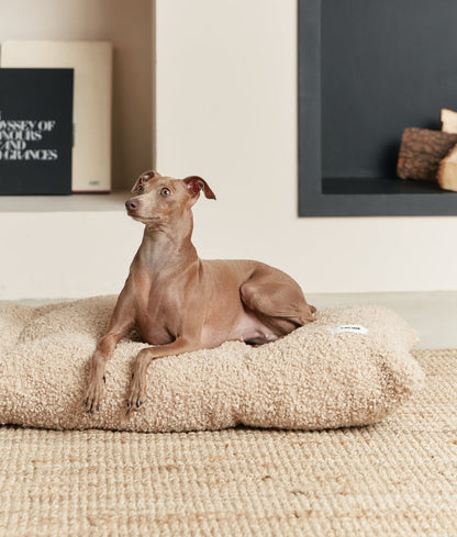 Cafide Cojín De Material Reciclado Para Perro Con Tejido Estilo Borreguito Beige. Modelo Bela._2