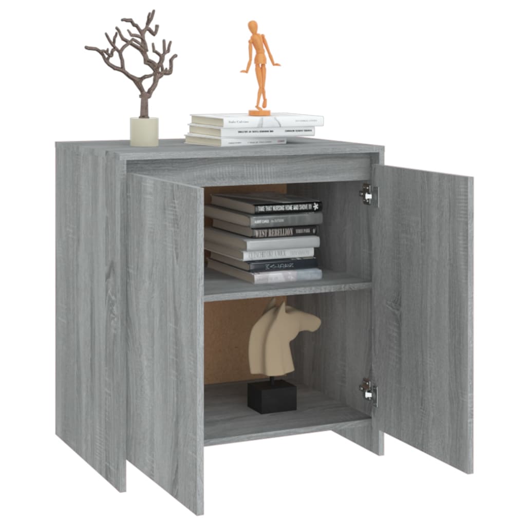 Aparador De Madera Contrachapada Gris Sonoma 70x41x75 Cm / Vetonek_1