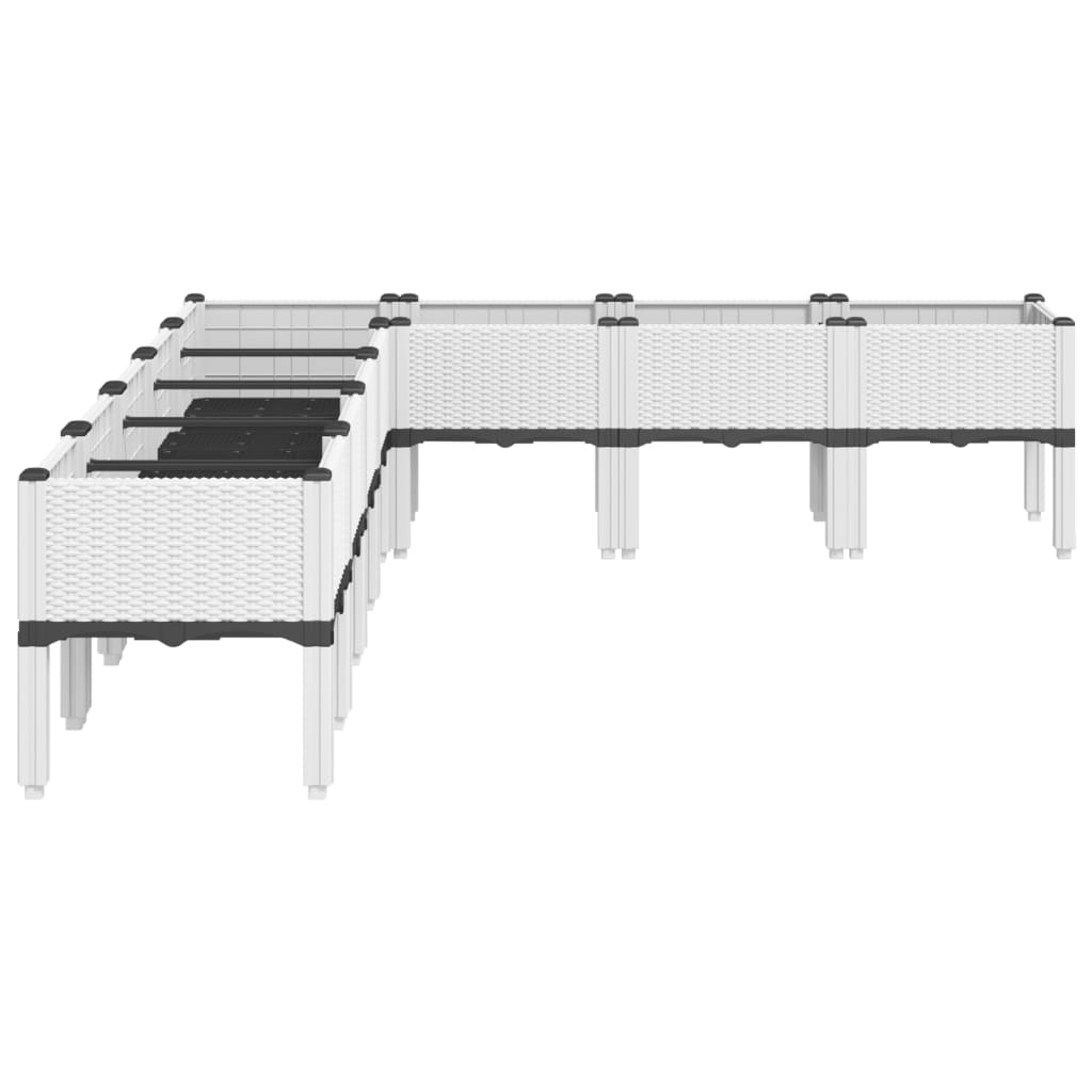 Jardinera Con Patas Pp Blanco 200x160x42 Cm_3