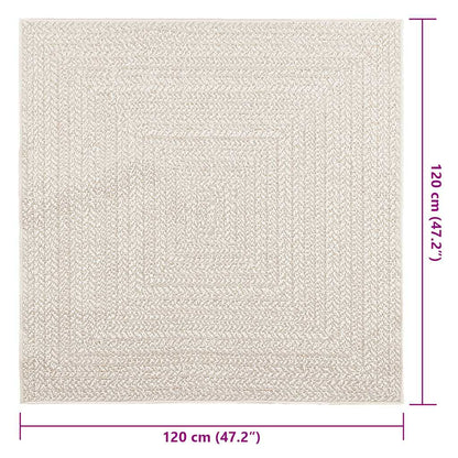 Vidaxl Alfombra Zizur Apariencia Yute Interior Exterior Crema_2