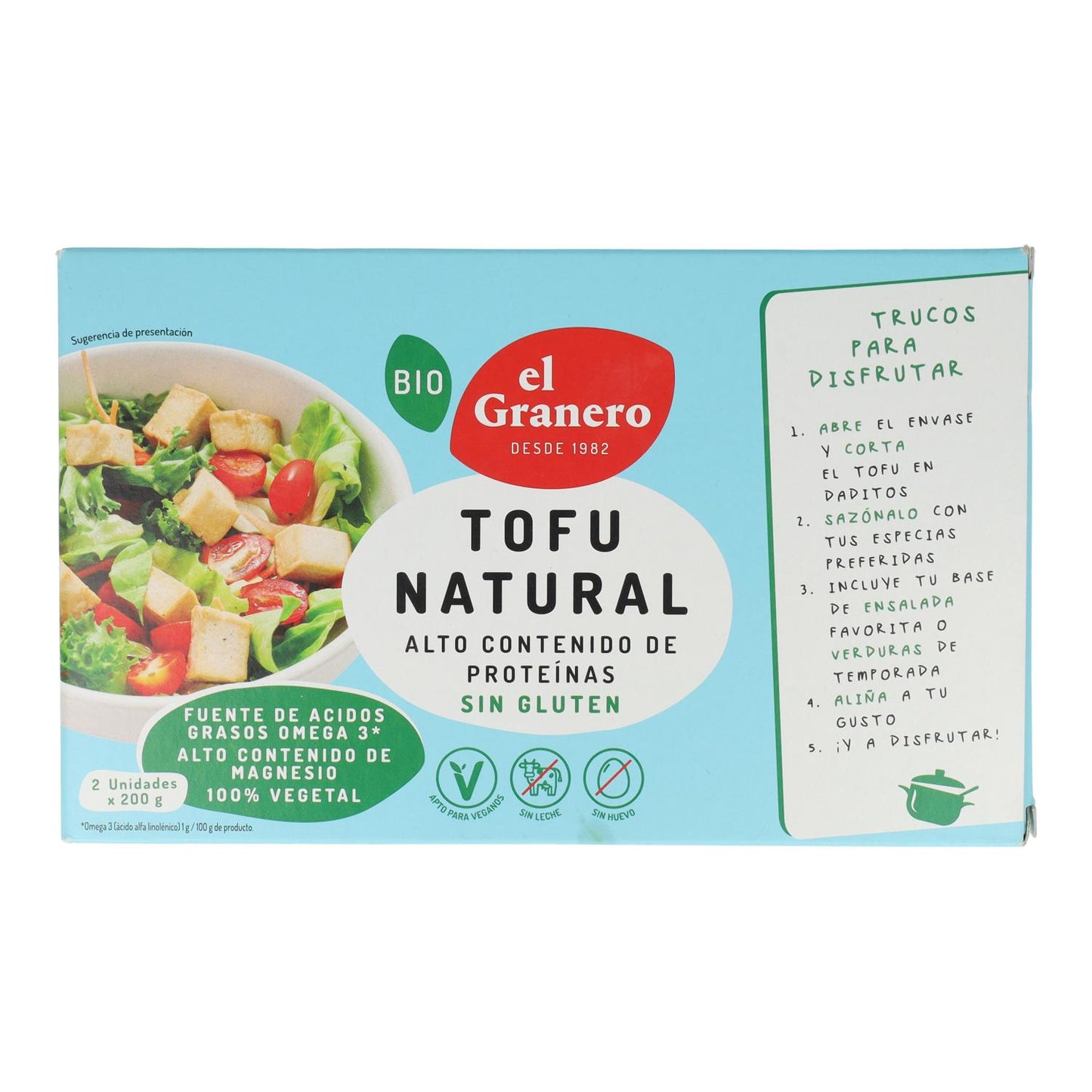 Tofu Natural Bio El Granero 400 gr