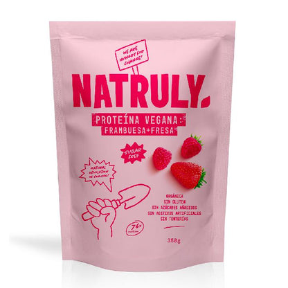 Natruly Proteína Vegana Frambuesa Fresa, 350g