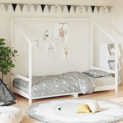 Vidaxl Estructura De Cama Para Niños Madera De Pino Blanco 90x190 Cm_1