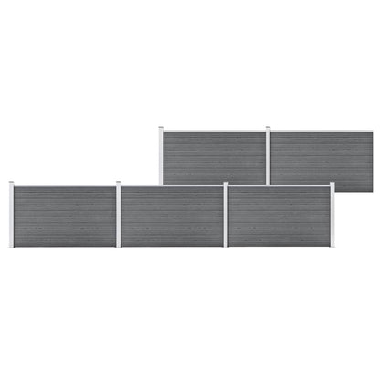 Valla De Jardín De Wpc Gris 872x106 Cm / Vetonek_3