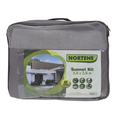 Toldo Vela Permeable Triangular 3x3x3 M Gris Nortene_5