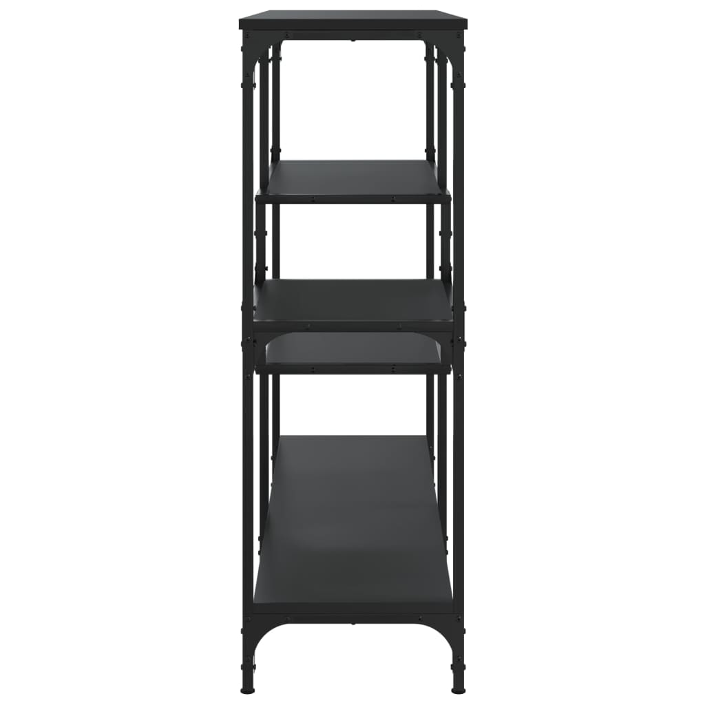 Mesa Consola Madera Contrachapada Negro 103x32x95 Cm_3