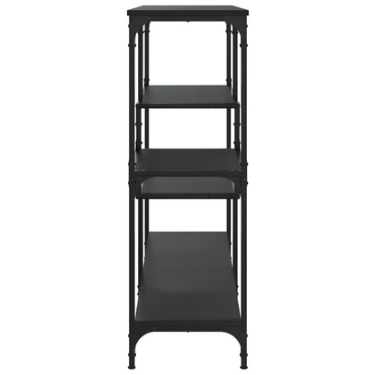 Mesa Consola Madera Contrachapada Negro 103x32x95 Cm_3