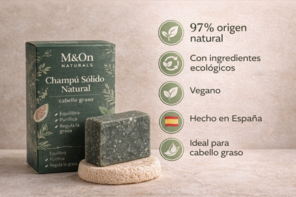 Champú Sólido Natural Para Cabello Graso 80 G | Purificante Y Equilibrante | M&on Naturals_3