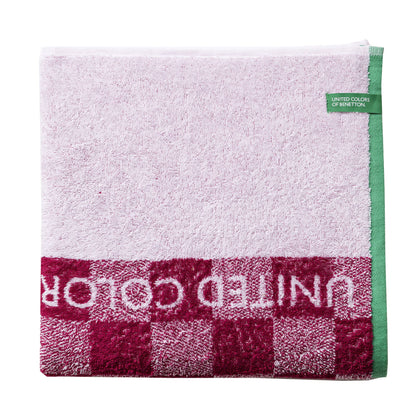Toalla De Playa Infantil 70x140cm 450gsm 100% Cotton Pink Squares Kids