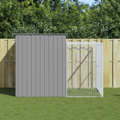Caseta Perros Corral Acero Galvanizado Gris Claro 214x253x181cm_1