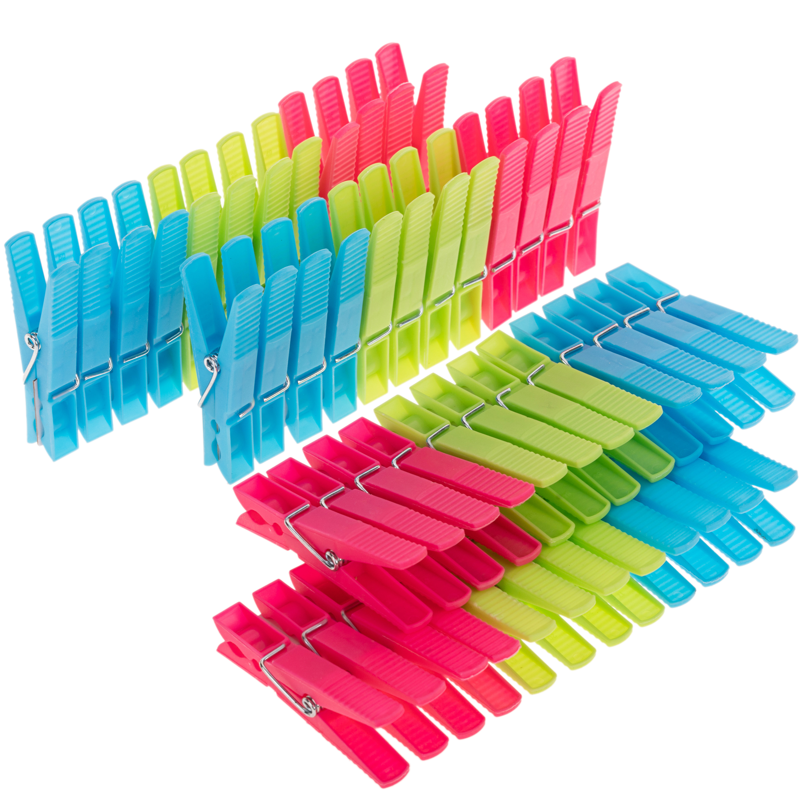 Pack De 48 Unidades Pinza De Plástico Para Colgar Ropa 7.2 Cm_0