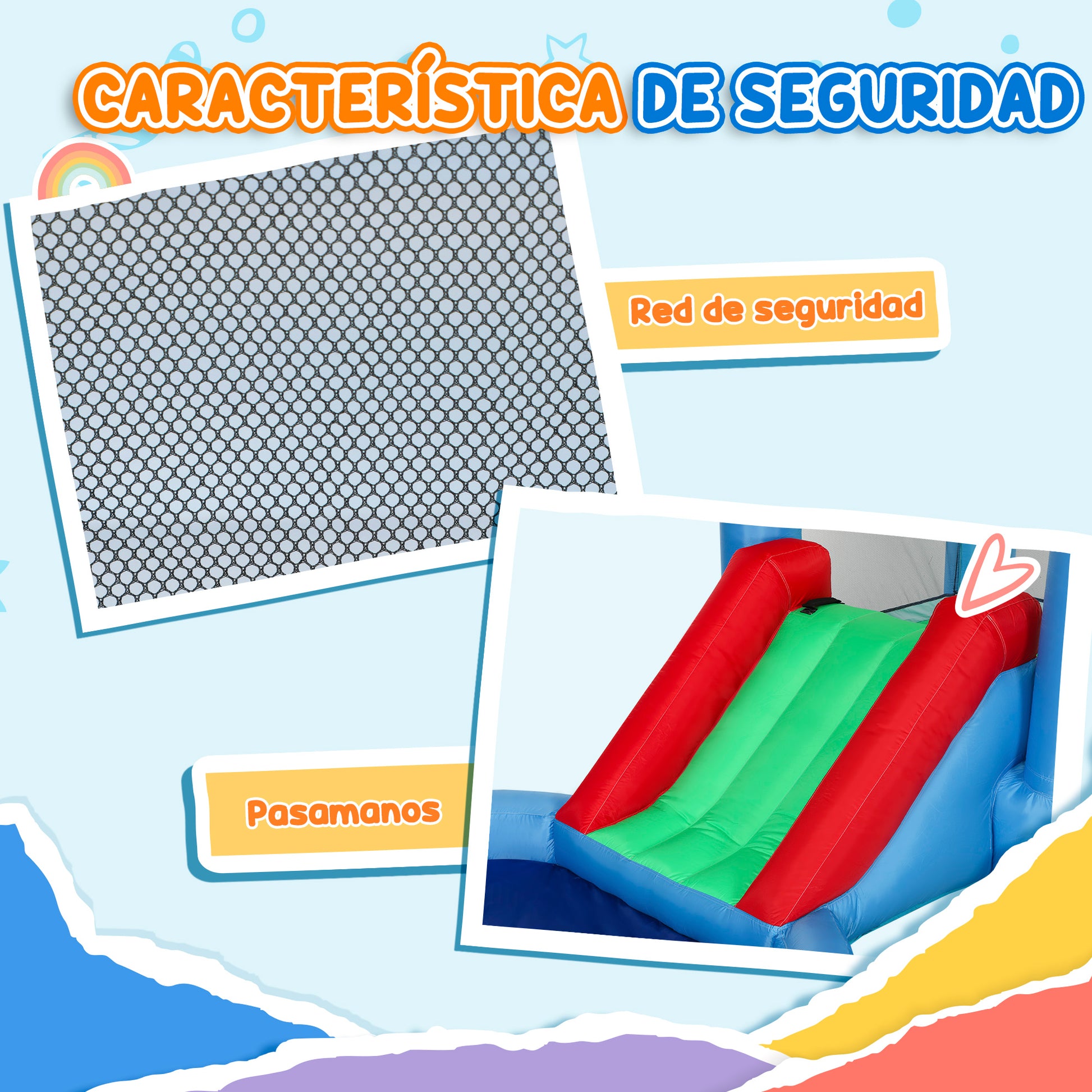 Aiyaplay Castillo Hinchable Con Soplador 4 En 1 415x205x190 Cm_5