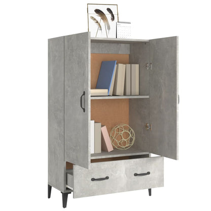 Aparador De Madera Contrachapada Gris Hormigón 70x31x115 Cm / Vetonek_4