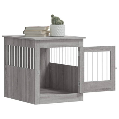 Jaula Para Perros Madera Ingeniería Gris Sonoma 64,5x80x71 Cm_4