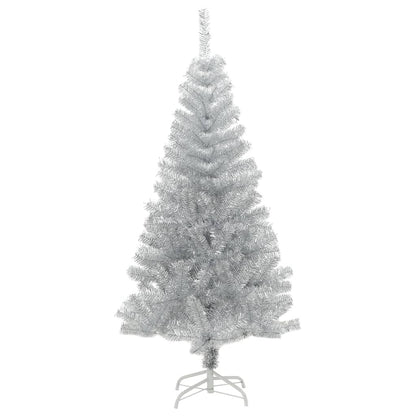 Vidaxl Árbol De Navidad Artificial Con Soporte Plateado Pet 120 Cm_1