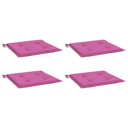 Vidaxl Cojines Para Silla De Jardín 4 Uds Tela Rosa 50x50x4 Cm_0