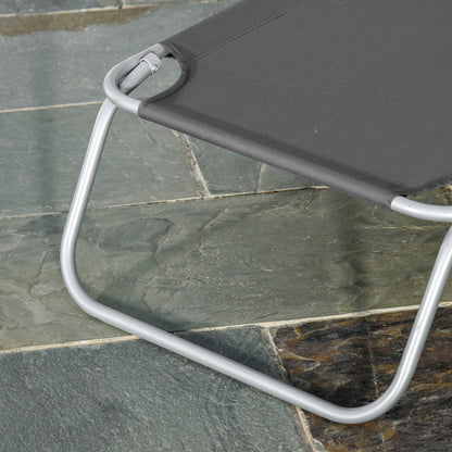 Outsunny Conjunto De 2 Tumbonas Plegables Con Respaldo 187x55x24 Cm Gris_3