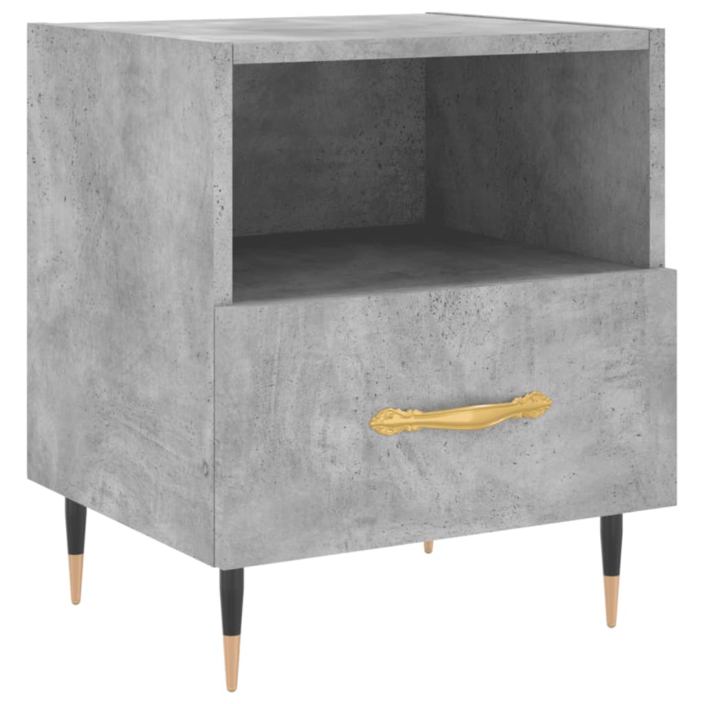 Mesita Noche 2 Uds Madera Ingeniería Gris Hormigón 40x35x47,5cm_3