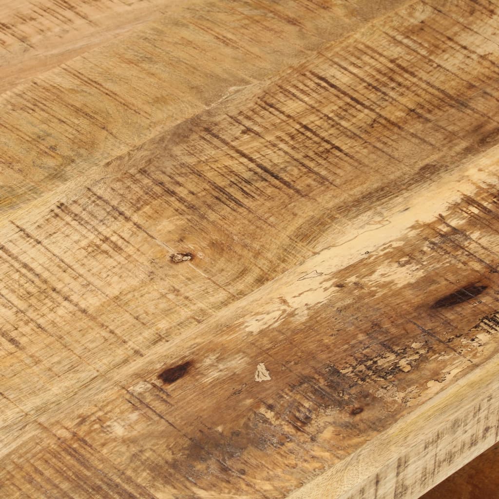 Mesa De Centro De Madera Maciza De Mango 120x55x40 Cm_4