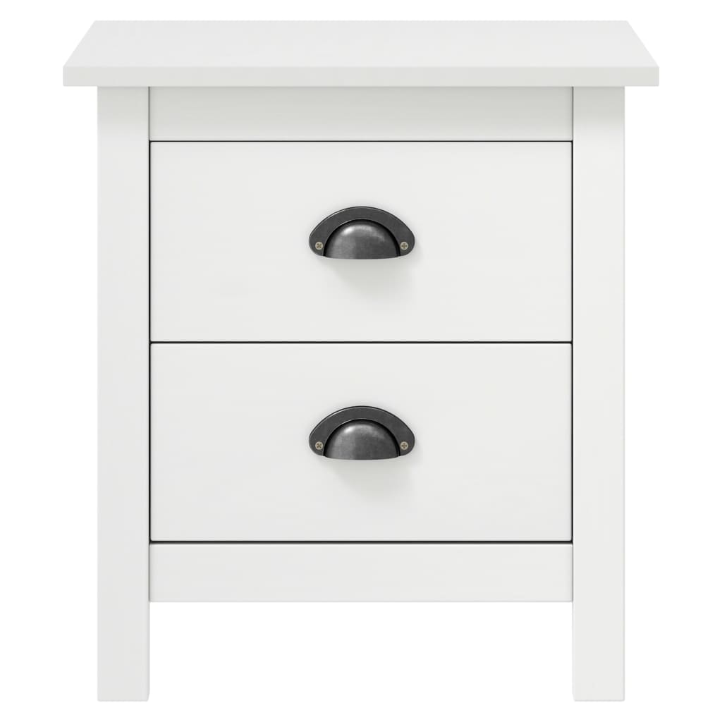 Mesita De Noche Hill Madera Maciza De Pino Blanco 46x35x49,5 Cm_0