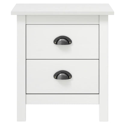 Mesita De Noche Hill Madera Maciza De Pino Blanco 46x35x49,5 Cm_1