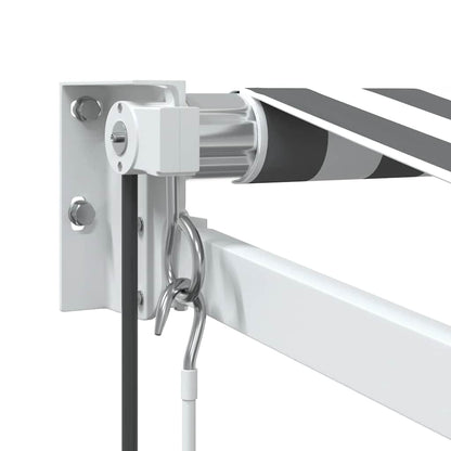 Toldo Retráctil Aluminio Y Tela Antracita Y Blanco 3,5x2,5 M_4