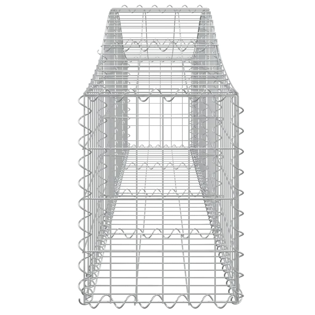 Cestas De Gaviones 7 Uds Forma De Arco Hierro 200x30x40/60 Cm_4