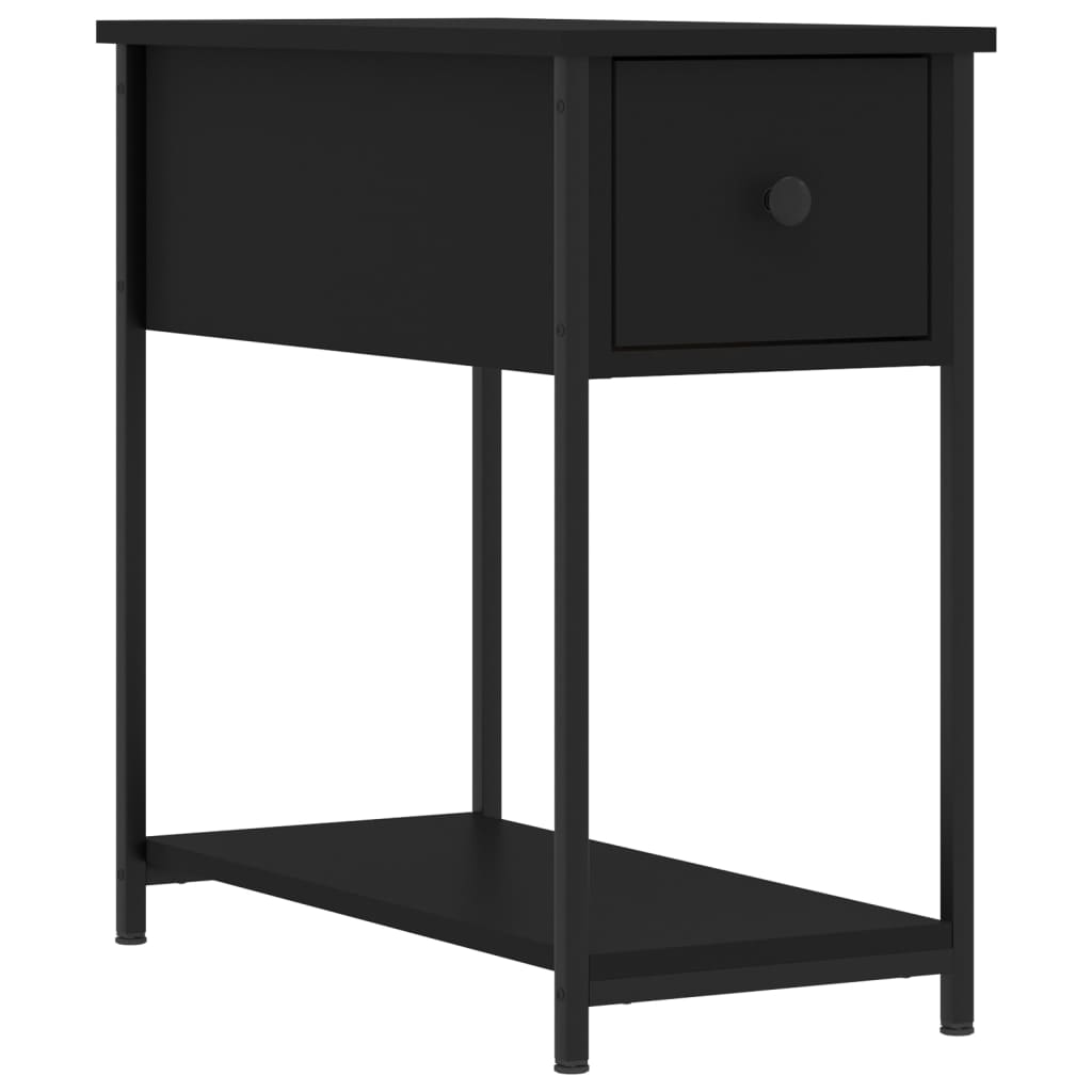 Mesitas De Noche 2 Uds Madera De Ingeniería Negra 30x60x60 Cm_3