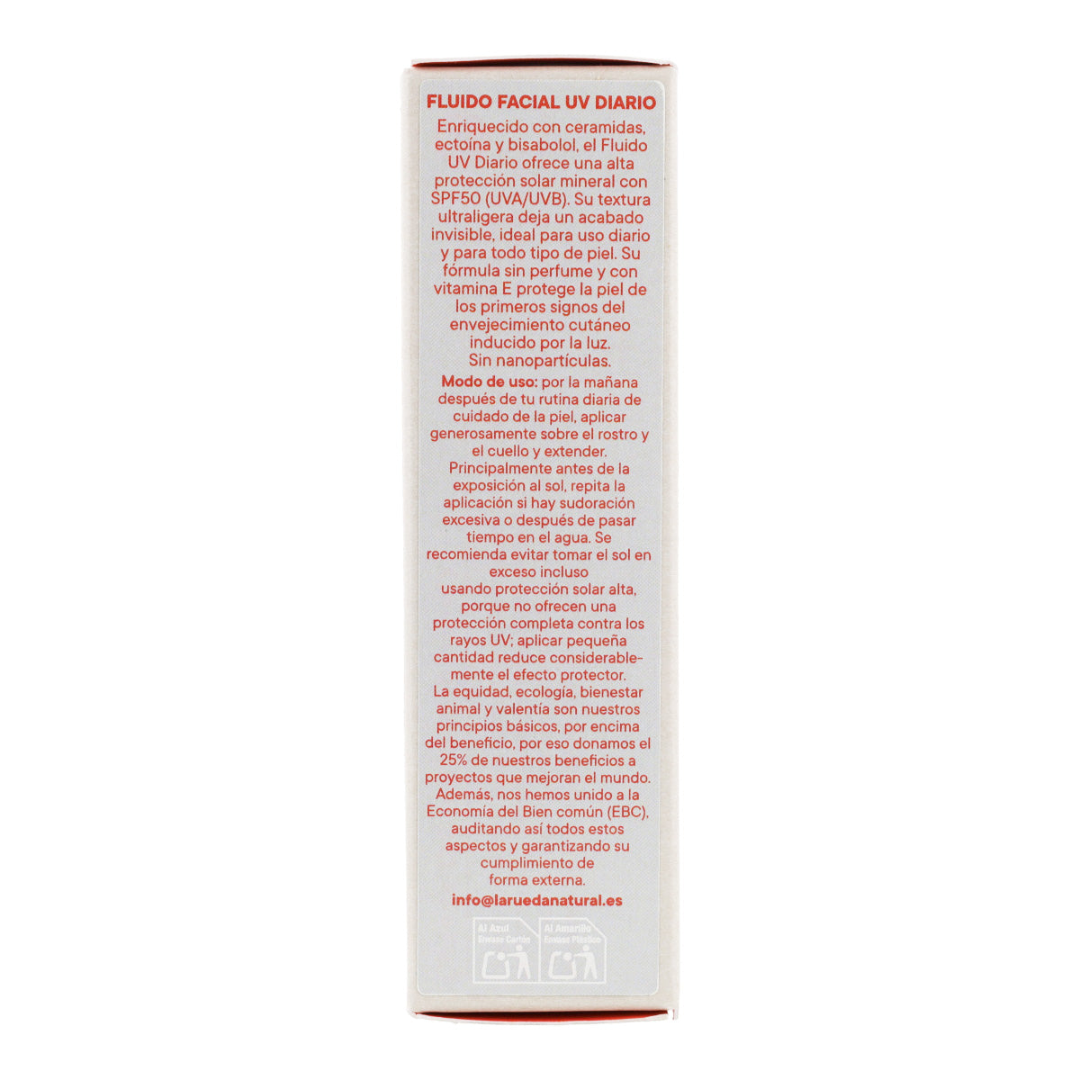 Fluido facial de uso diario UV SPF50 I+M 30 ml