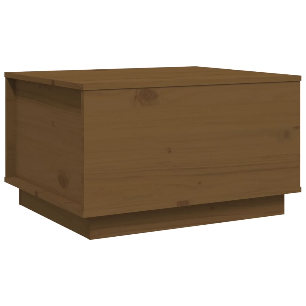 Mesa De Centro Madera Maciza De Pino Marrón Miel 60x50x35 Cm_0
