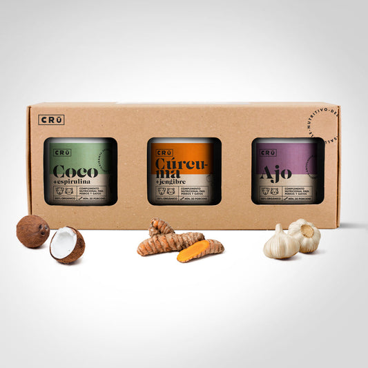 Pack De 3 Suplementos Nutricionales - Golden Paste, Coco Y Espirulina, Ajo_0