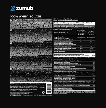 Zumub 100% Whey Isolate 1 Kg  - Chocolate-Vainilla