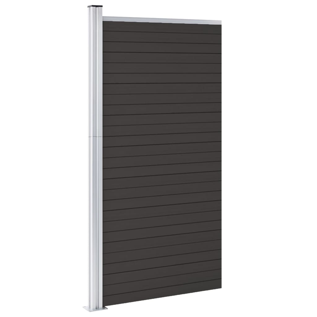 Panel De Valla Wpc Negro 95x186 Cm / Vetonek_1