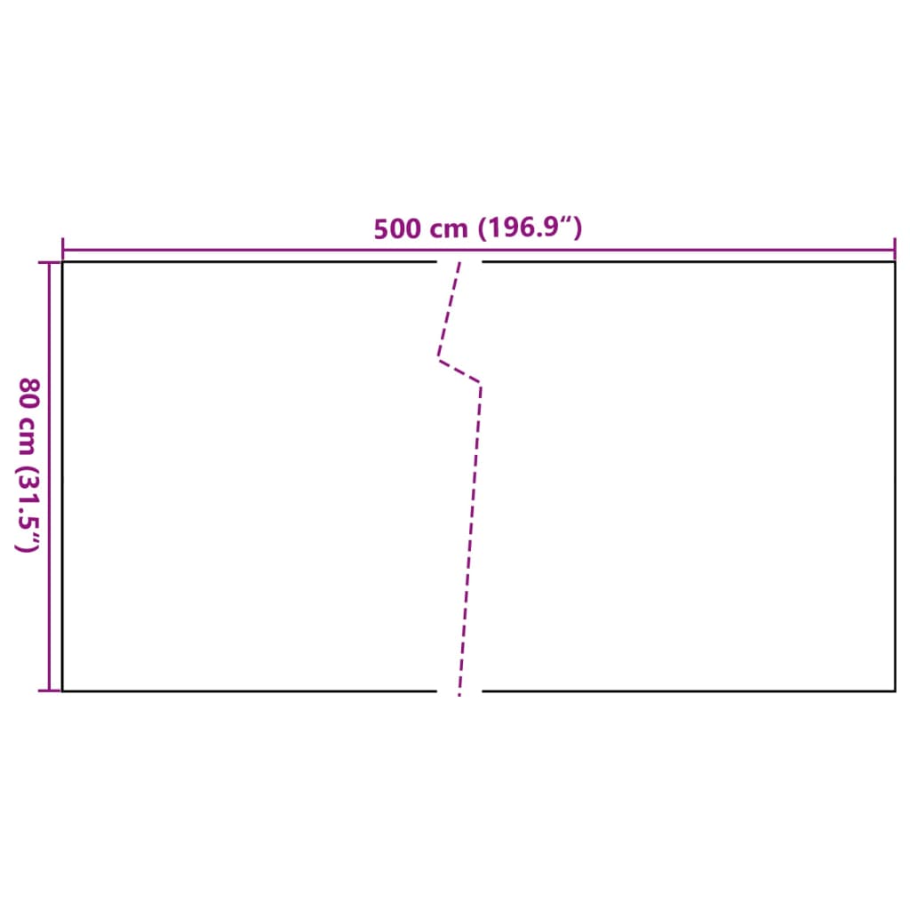 Toldo Para Balcón Ratán Sintético Marrón Y Negro 500x80 Cm / Vetonek_2