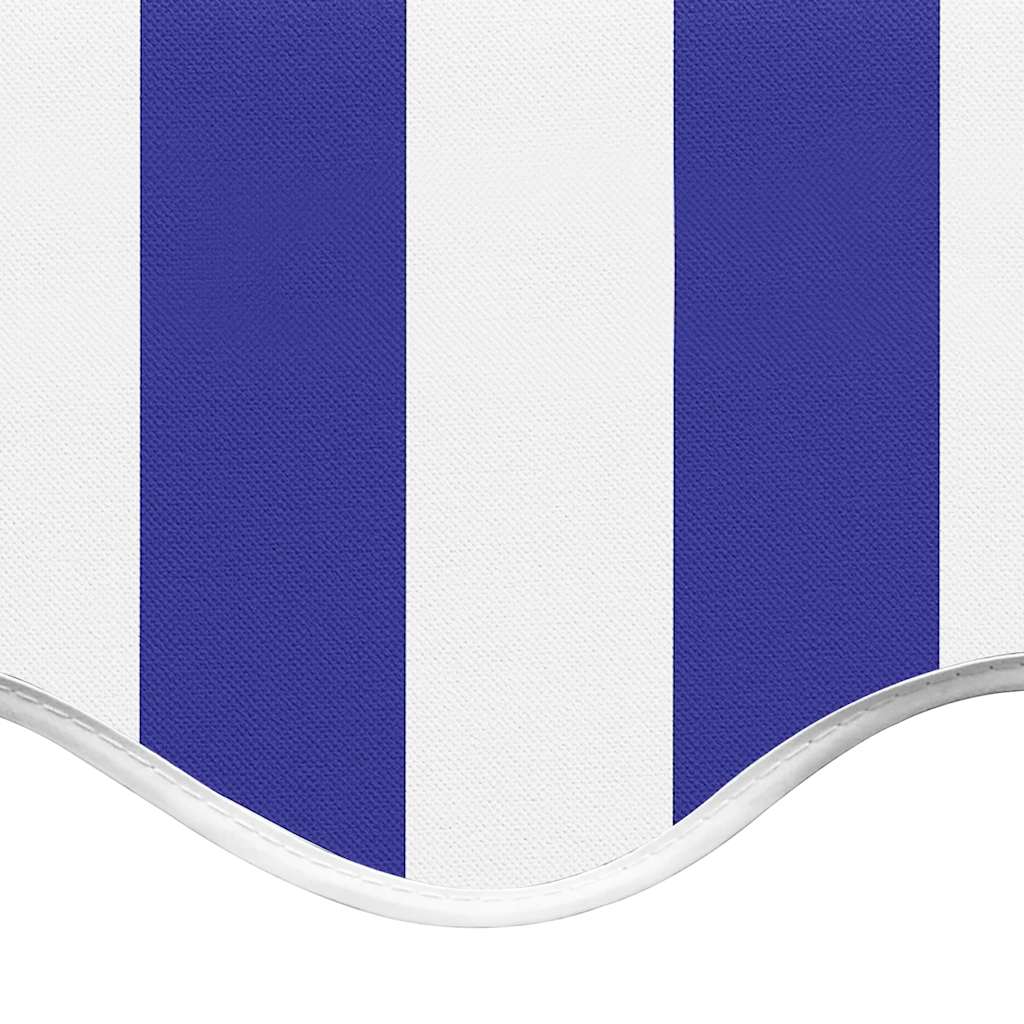 Tela De Repuesto Para Toldo Azul Y Blanco 6x3,5 M Poliéster_4