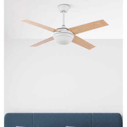 Ventilador Dc Ciro 2xe27 Blanco 4 Asp. Blanco/haya 35/45x116,8d Remoto Y Temporizador_2