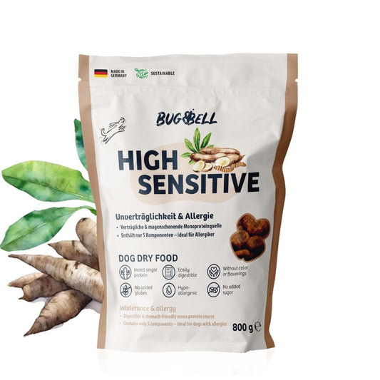 BugBell HighSensitive Pienso – hipoalergénico, sin cereales, con proteína de insecto, tapioca y aceite de lino_0