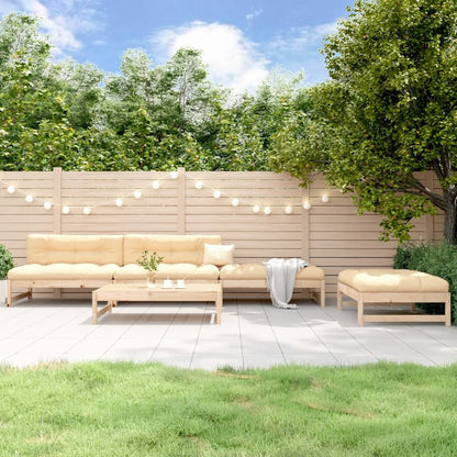 Vidaxl Juego De Sofás De Jardín 5 Piezas Madera Maciza De Pino_1