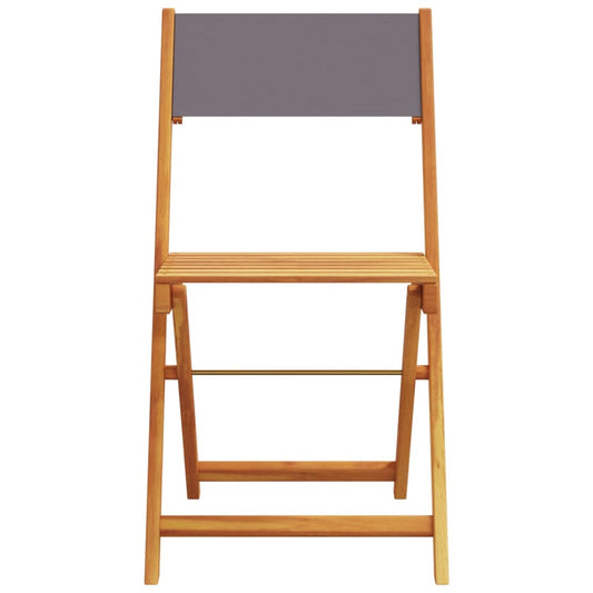 Set De Comedor De Jardín 5 Pzas Tela Madera Maciza Antracita / Vetonek_0
