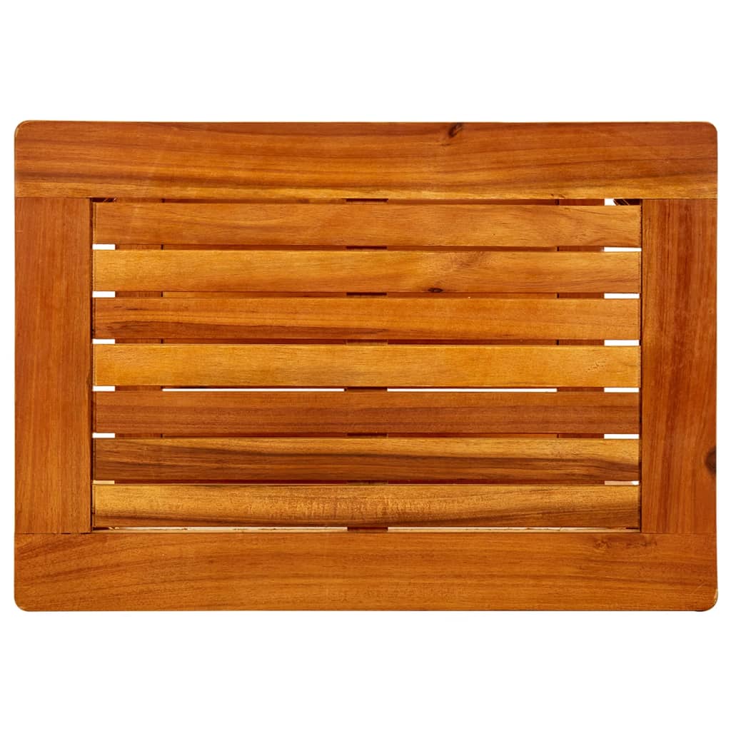 Mesa De Centro De Madera Maciza De Acacia 50x35x45 Cm_2