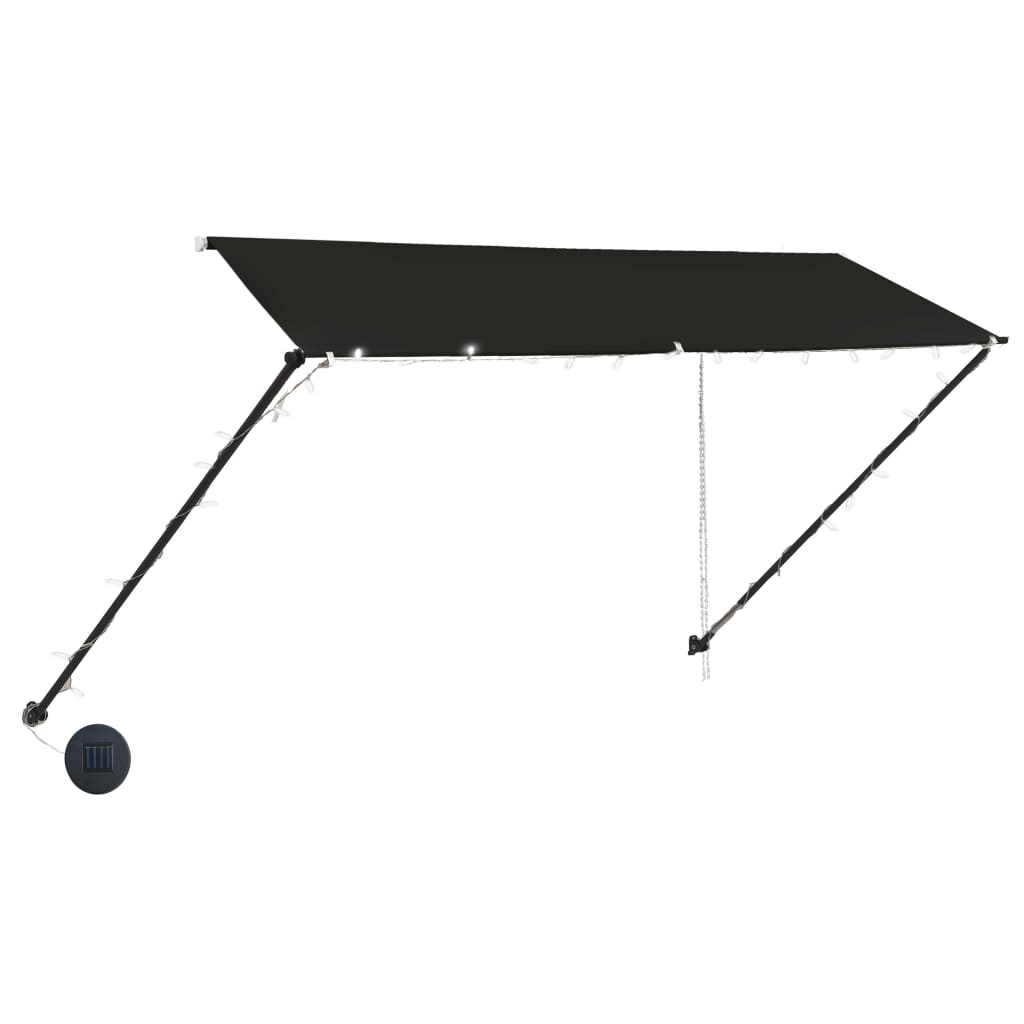 Toldo Retráctil Con Led Gris Antracita 300x150 Cm_2