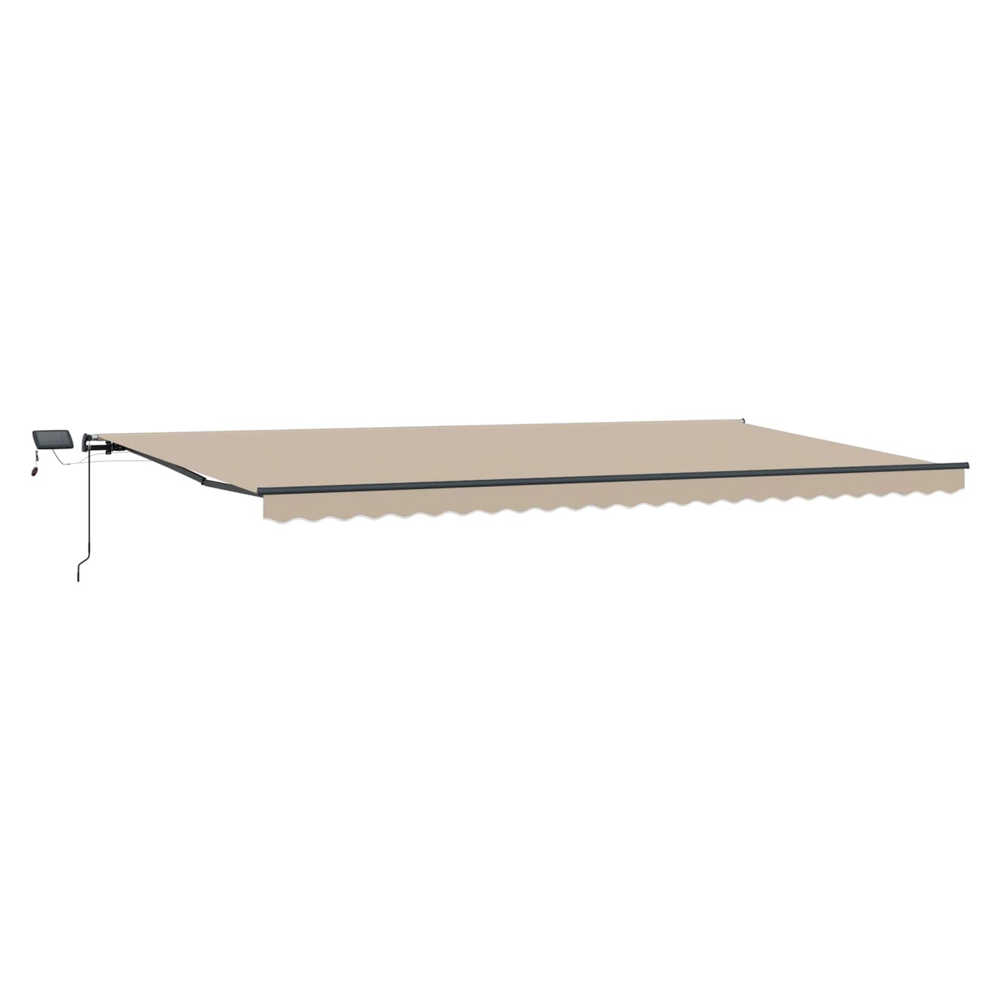 Toldo Retráctil Beige 600 X 300 Cm Tela Y Aluminio_0